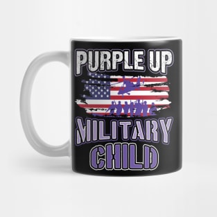 Purple Up Military Child American Flag Awareness Month Mug